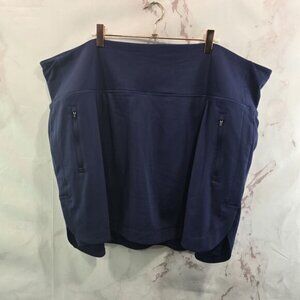 Athleta Skort Women 3X Blue Skirt Fairway Golf Built In Shorts Mini 16 Inch